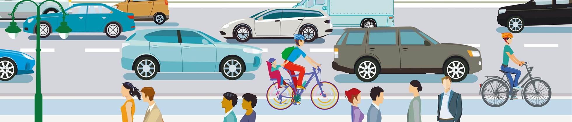 City street scene illustration